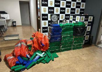 PCPR e PMPR localizam 589 quilos de maconha transportada em caminhão no Norte do Estado