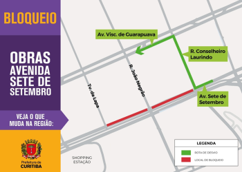 Trecho da marginal da Avenida Sete de Setembro será bloqueado para obras a partir desta quarta-feira