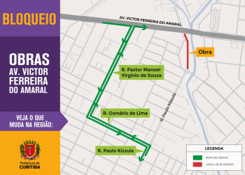 A partir de sábado: Rua Paulo Kissula terá trecho bloqueado no cruzamento com a Victor Ferreira do Amaral para obras do Novo Inter 2