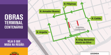 A partir de hoje: Ruas da região do Terminal Centenário terão bloqueios para obras do BRT Leste/Oeste