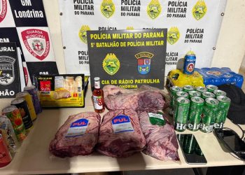 Trio é preso em flagrante furtando carnes e bebidas de comércio e empresário leva susto ao descobrir que um dos envolvidos era o filho