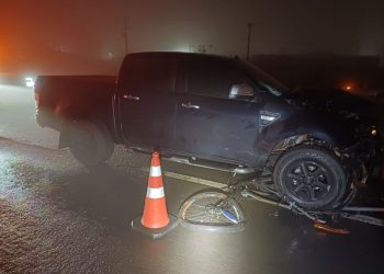 Ciclista morre após colisão com caminhonete na BR-369