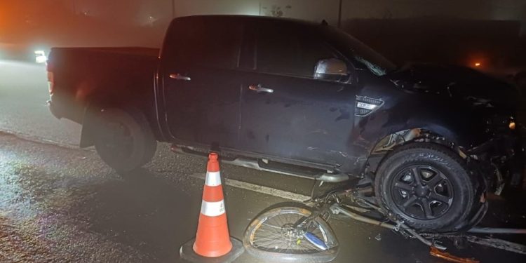 Ciclista morre após colisão com caminhonete na BR-369