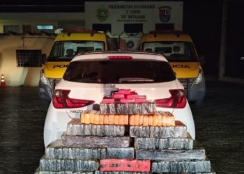 PMPR apreende 230 quilos de maconha e prende dois homens