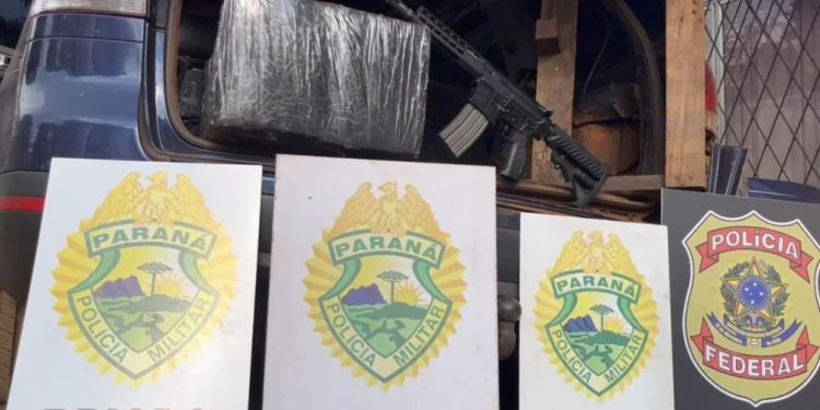PMPR apreende mais de uma tonelada de maconha e fuzil