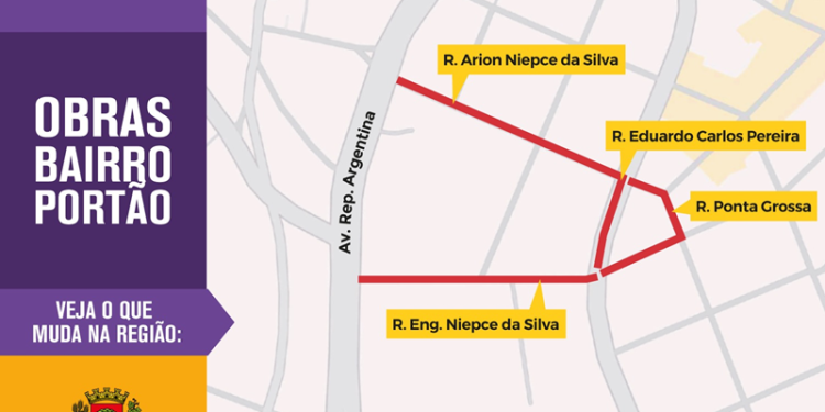 Prefeitura de Curitiba faz manutenção de 1,45 km de asfalto no bairro Portão