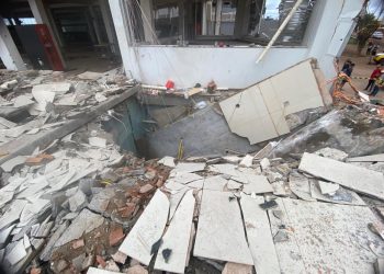 Desabamento de laje durante demolição deixa seis trabalhadores feridos em supermercado de Rio Bonito do Iguaçu