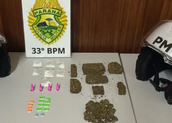 Pelotão Motos encontra drogas escondidas na Trajano Reis