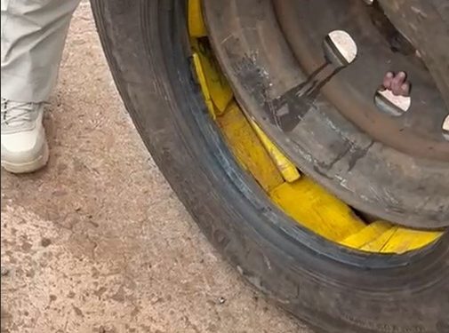 PRF apreende mais de 83 quilos de cocaína escondidos em pneus de carreta na BR-277