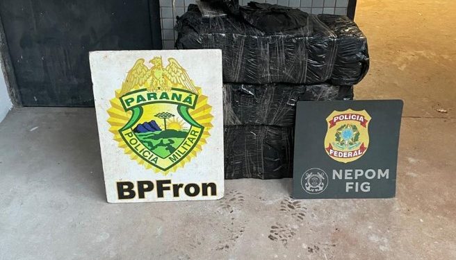 BPFRON e Polícia Federal apreendem 84 quilos de maconha em Foz do Iguaçu
