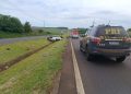 Saída de pista seguida de capotamento deixa idoso morto na BR-376