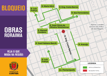 Rua no Cajuru terá bloqueio para obras de pavimentação do BRT Leste/Oeste