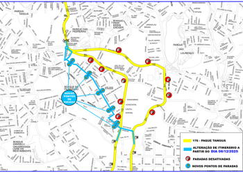 Urbs altera itinerário da linha Parque Tanguá a partir deste sábado