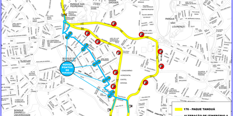 Urbs altera itinerário da linha Parque Tanguá a partir deste sábado