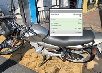 Guarda Municipal realiza abordagem e descobre que moto estava com R$ 245 mil reais em multas