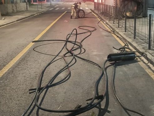 Homem é preso com cerca de 150 quilos de fios furtados no Centro de Curitiba