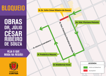 Ruas do Hauer e Uberaba terão bloqueios para obras partir desta segunda; saiba as opções de desvio