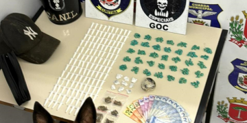 Grupo de Operações com Cães realiza prisão por tráfico de drogas e apreende diversas substâncias ilícitas