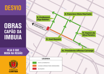 Ruas do Capão da Imbuia terão alterações no trânsito para início da construção do novo terminal