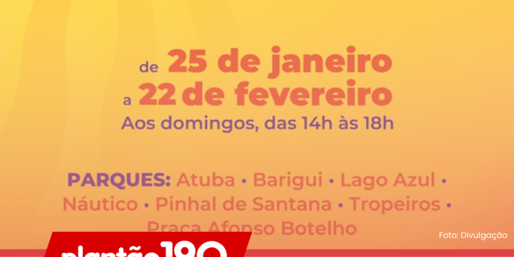 Verão Curitiba 2026, que vai promover lazer e diversão em sete parques da cidade, começa no domingo