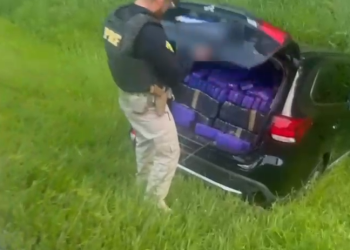 PRF apreende mais de meia tonelada de maconha e recupera veículo roubado após fuga na BR-277
