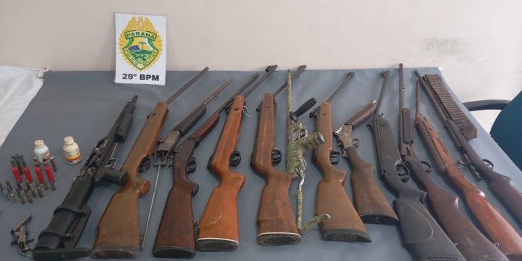 Polícia Militar apreende dez armas de fogo em Campina Grande do Sul
