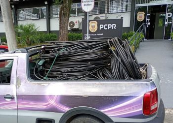 PCPR prende homem por receptação e localiza 1 tonelada de cabos de telefonia