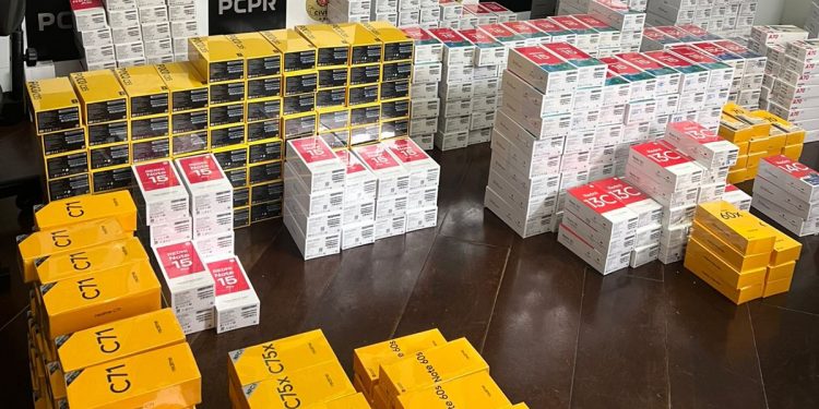 PCPR apreende 1,6 mil celulares sem procedência avaliados em R$ 3 milhões em Curitiba
