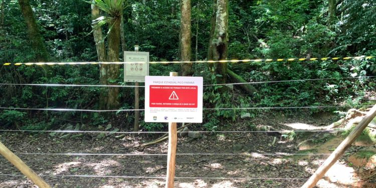 IAT fecha dois acessos irregulares no Pico Paraná para reforçar a segurança