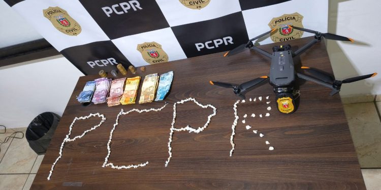 PCPR utiliza drone e prende homem em flagrante por tráfico de drogas em Guaratuba