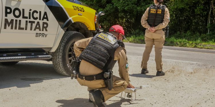 PMPR intensifica fiscalização com drones nas rodovias de acesso ao Litoral