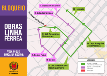 Atenção, motoristas! Passagens em nível no Ahú e Boa Vista terão bloqueios para manutenção de linha férrea