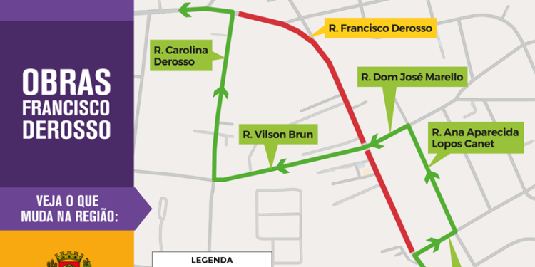 Rua Francisco Derosso terá bloqueio temporário para obras de recape e drenagem no Xaxim