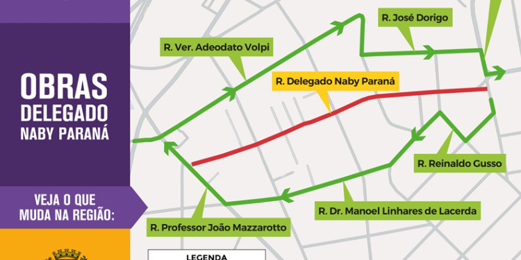 Rua Delegado Naby Paraná será interditada para obras do Novo Inter 2