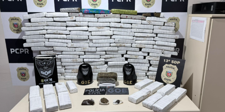 PCPR e GCM apreendem 100 quilos de maconha em Ponta Grossa