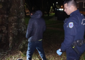 Com apoio da Muralha Digital, Guarda Municipal prende foragido que tentava de furtar fiação no Centro