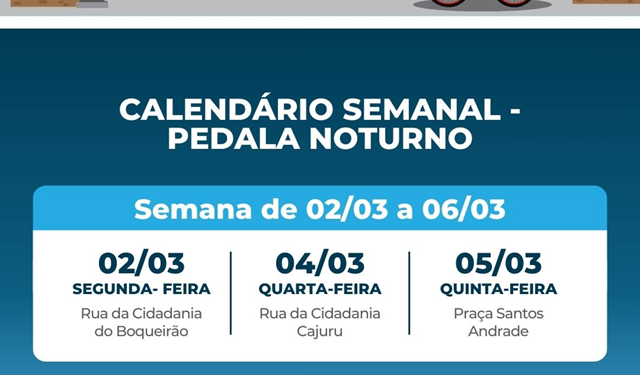 Pedala Curitiba Noturno volta com três saídas semanais; veja os locais