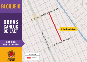 Rua Carlos de Laet terá bloqueio para obras