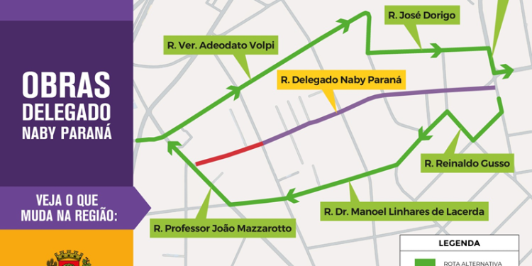 Rua Delegado Naby Paraná será interditada para obras do Novo Inter 2
