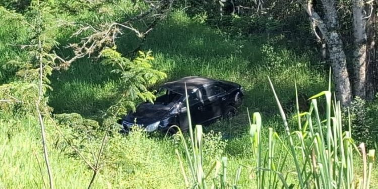 Mulher e criança ficam feridas após carro cair em barranco na PR-445