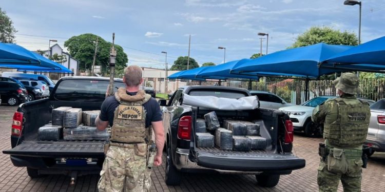 BPFRON e Polícia Federal apreendem mais de 500 kg de maconha