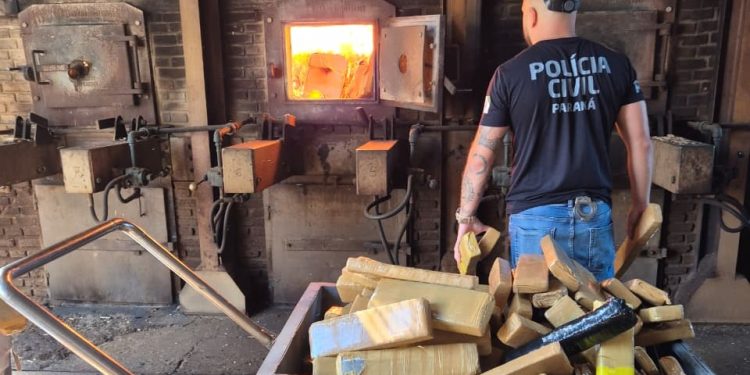 PCPR incinera mais de 1,3 toneladas de entorpecentes em Campo Mourão