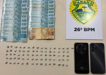 Homem com mandado em aberto é preso com 76 pedras de crack no município de Figueira