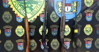 Polícia Militar do Paraná apreende várias armas após ocorrência de violência doméstica na BR-373