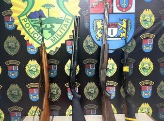 Polícia Militar do Paraná apreende várias armas após ocorrência de violência doméstica na BR-373