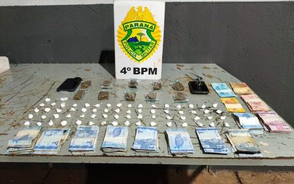 PMPR prende casal por tráfico de drogas no bairro Parque das Laranjeiras, em Maringá