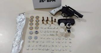 Homem é preso por tráfico de drogas e posse ilegal de arma em Telêmaco Borba