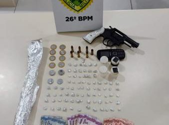 Homem é preso por tráfico de drogas e posse ilegal de arma em Telêmaco Borba