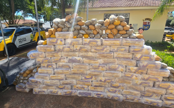 Polícia Militar apreende mais de 1 tonelada de maconha em Planaltina do Paraná