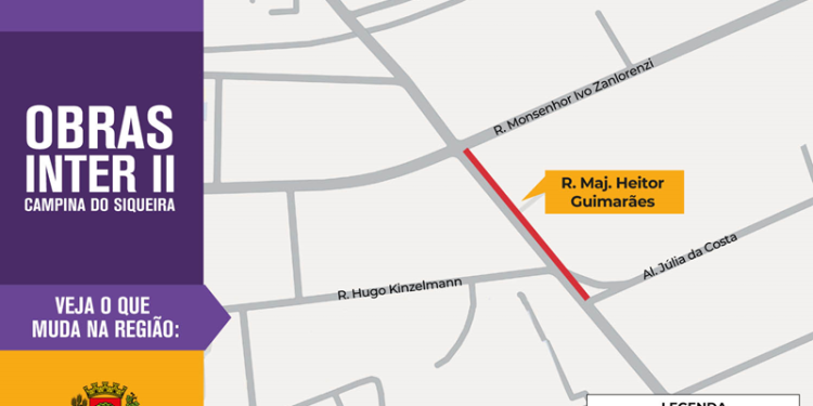 Trânsito no Campina do Siqueira terá bloqueios para a retomada das obras do Novo Inter 2